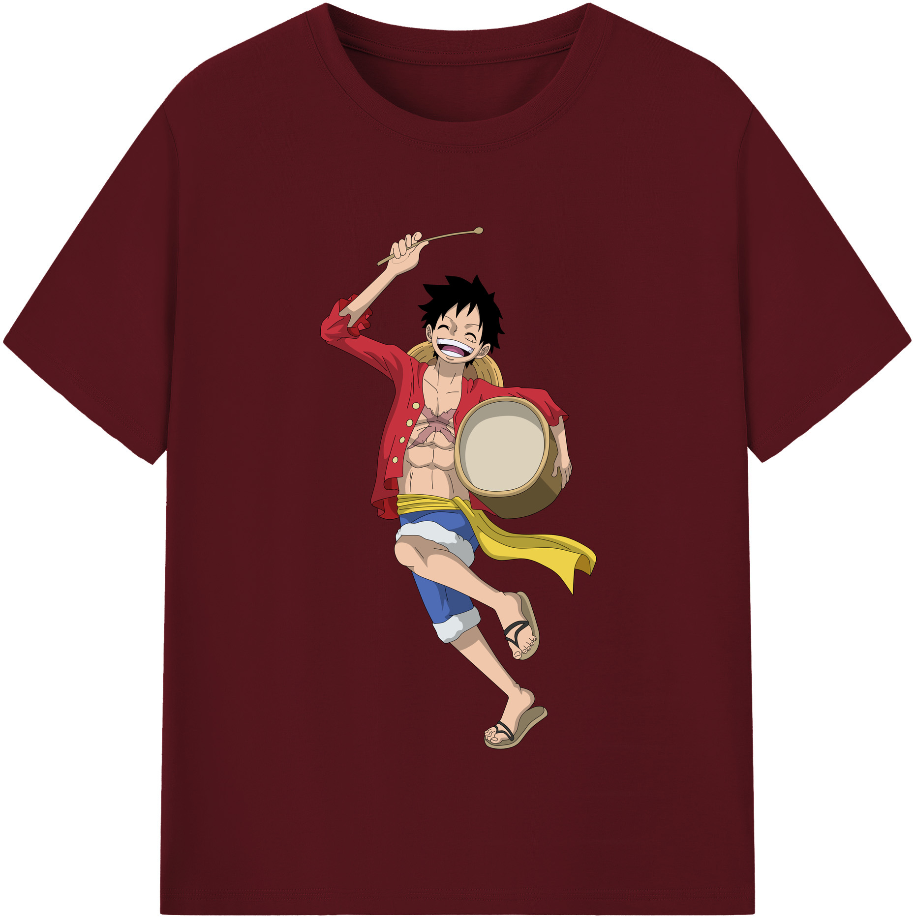 ワンピース モンキー・D・ルフィ ONE PIECE Monkey D. Luffy 綿100％半袖Tシャツ（フロントプリント）